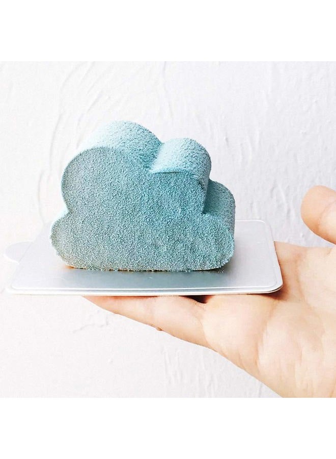 Fewo 2 Pack Cloud Cupcake Pans Mousse Cake Silicone Molds Jello Soap Wax Crayon Melt Bath Bomb Mold Lotion Bar Molds Ice Cube Trays - Image 4