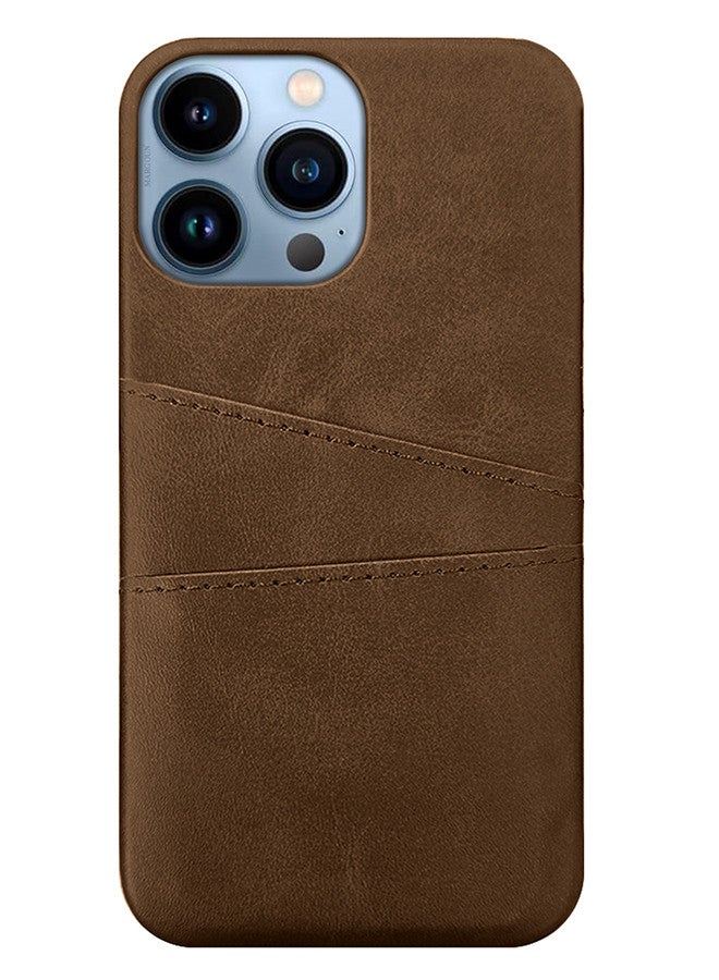CATANES iPhone 13 Pro Max 3Packs Case Cover Leather with Card Holder for Men Women Phone Case with 3D Screen Protector  - Brown - Image 5