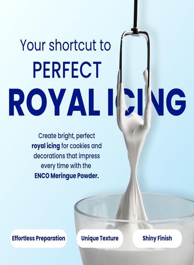 ENCO Meringue Powder 8.8 oz: Perfect for Royal Icing, Meringue Cookies, American Buttercream & more - Vanilla Flavor - Image 2