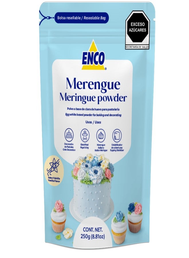 ENCO Meringue Powder 8.8 oz: Perfect for Royal Icing, Meringue Cookies, American Buttercream & more - Vanilla Flavor - Image 1