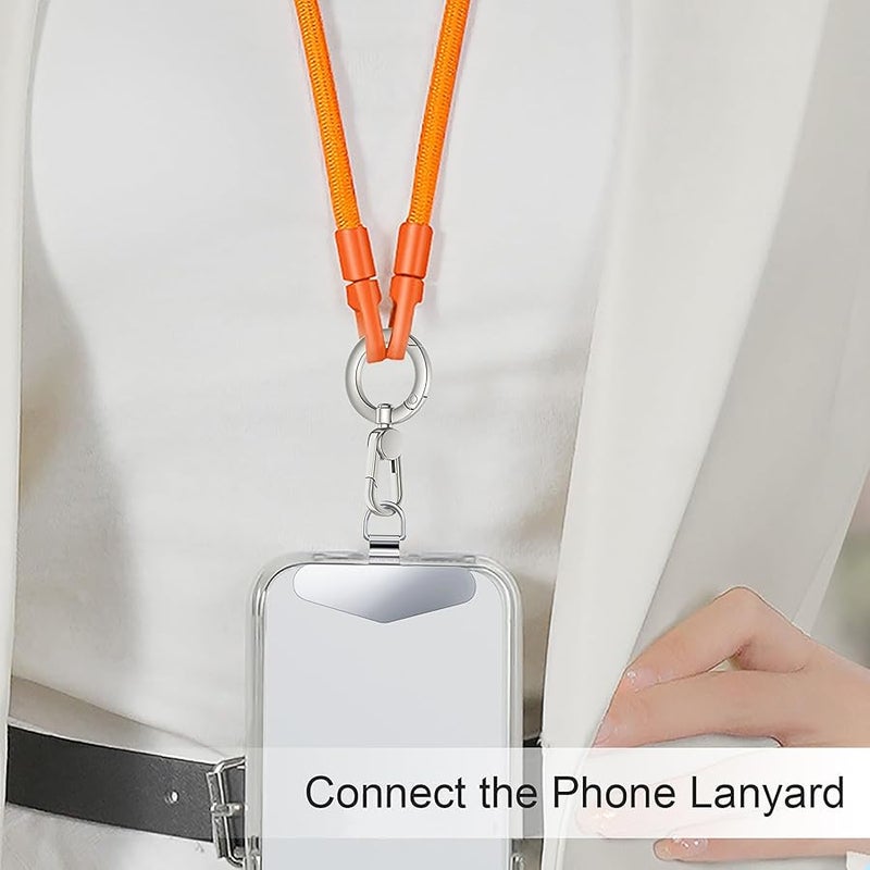 TENOC Metal Phone Tether, Universal Cellphone Lanyard Pad with 360 Rotation Spring Ring - Image 5