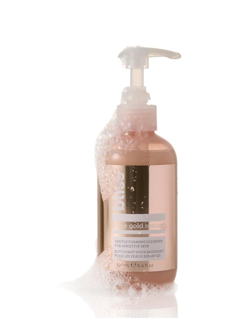 BLISS Bliss Rose Water + Colloidal Gold Rose Gold Rescue Foaming Face Wash – 6.4 Fl Oz – Gentle Cleanser for Sensitive Skin – Non-Drying, Vegan & Cruelty-Free – Removes Makeup & Dirt - Image 5