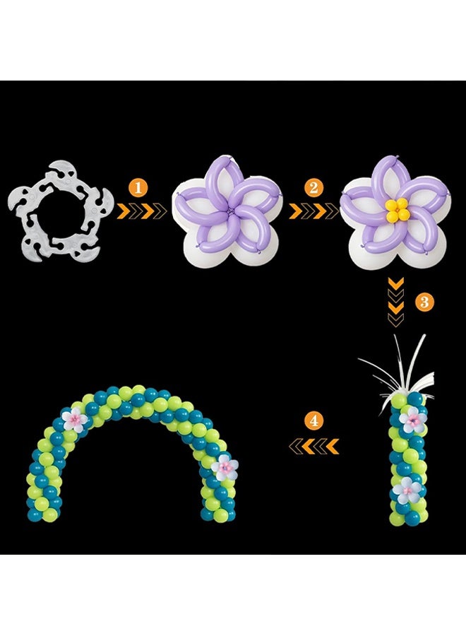 Wffo 50 PCS Reusable Balloon Clips, Plastic Balloon Arch Connectors Balloon Garland Kit, Flower Shape Balloon Clip Accessories for Wedding Baby Shower Birthday Party Decorations - Image 5