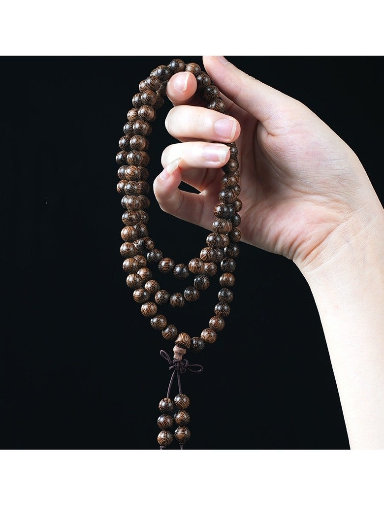 108 Pcs 8mm Brown Wooden Beads Unisex Rosary - Image 1