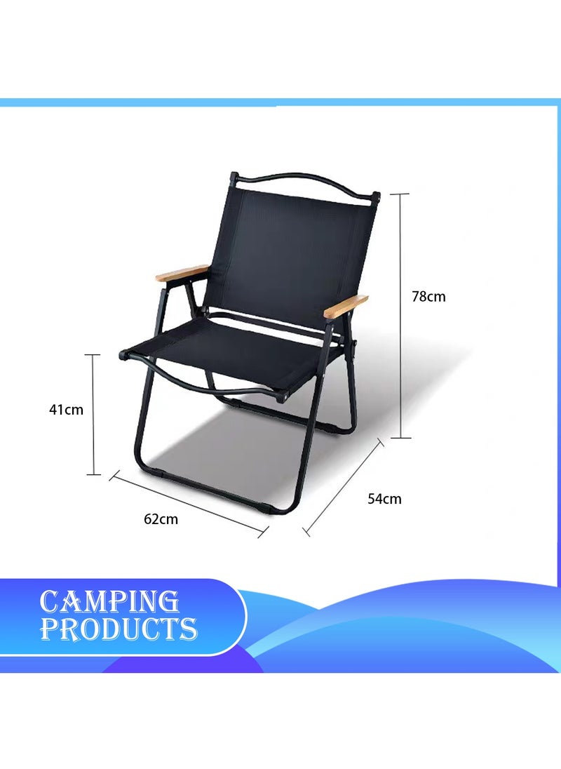 Manful Portable Folding Camping Chair Beige, Lightweight Folding Chair for Outdoor Enthusiasts  - Image 2