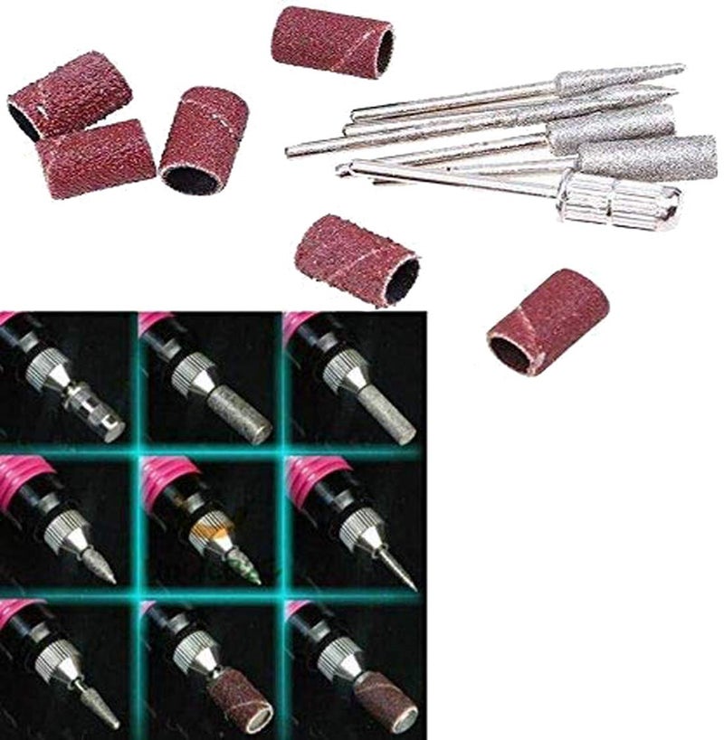 DIY Crafts Design No # 3, Nail Kit, Nail Art Drill Kit File Professional Electric Manicure Pedicure Drill Sander Pen Nail Art Grinder with Multi Sandi (Design No # 3, Nail Kit) - Image 3
