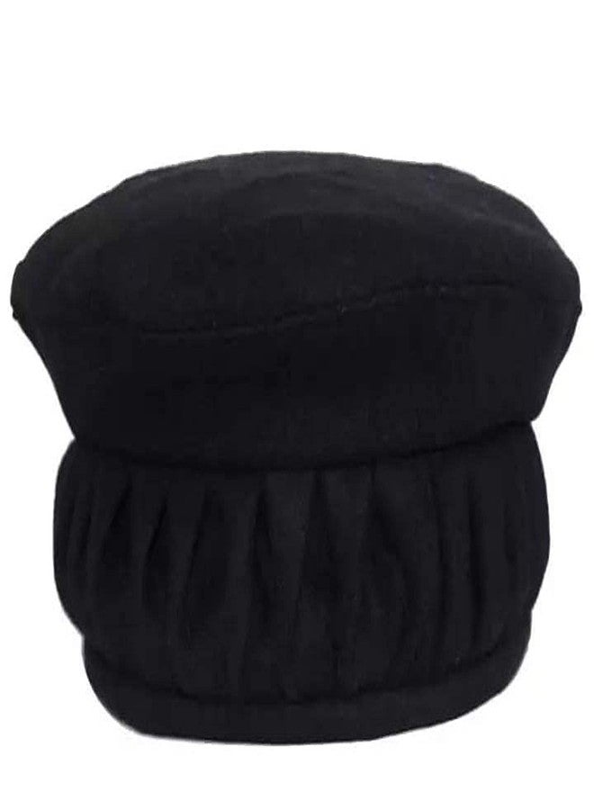 Zeki Unisex Woolen Pakol/Afghani Cap (Pack of 1) (Black) - Image 1
