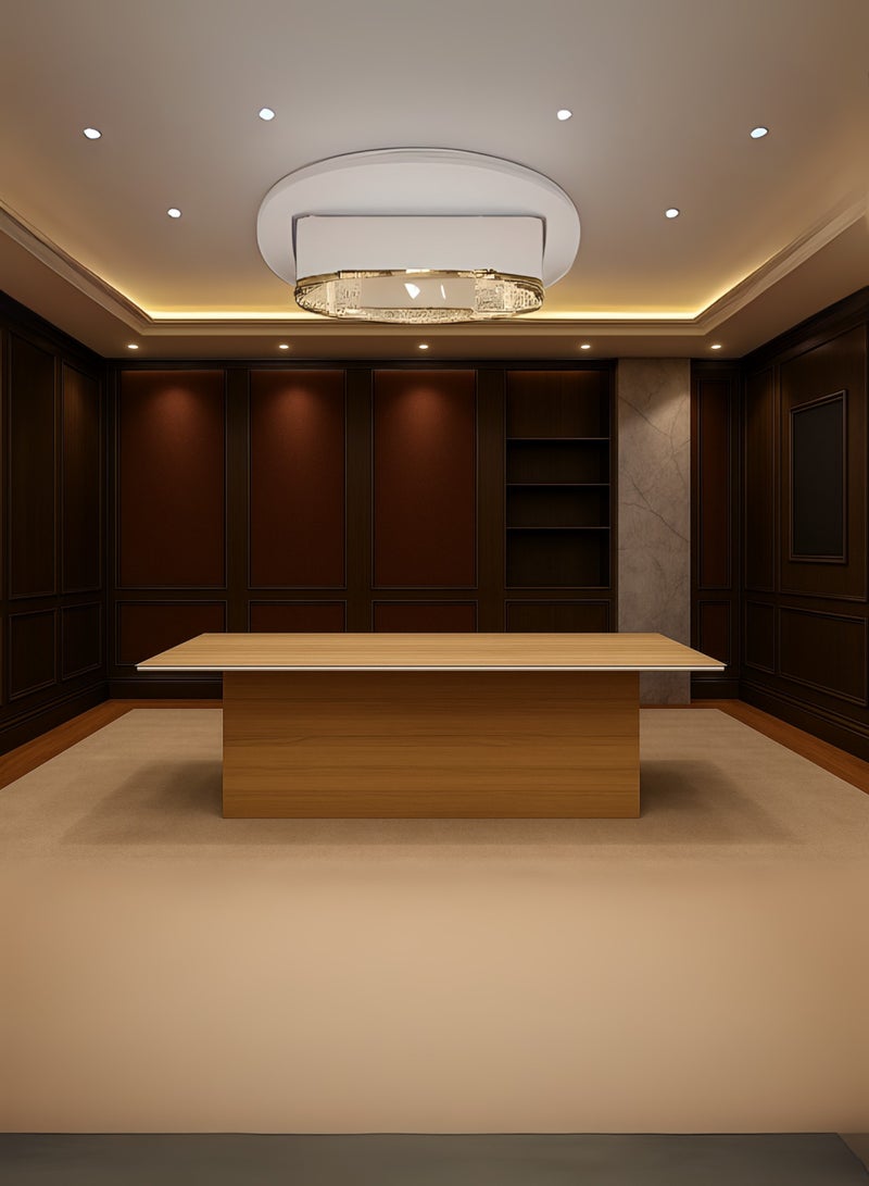 Karnak Executive Conference Meeting Table 480cm – Large 10-Seater Office Boardroom Table with MDF Wood Texture & Premium Finish (Chairs Not Included) - Image 2