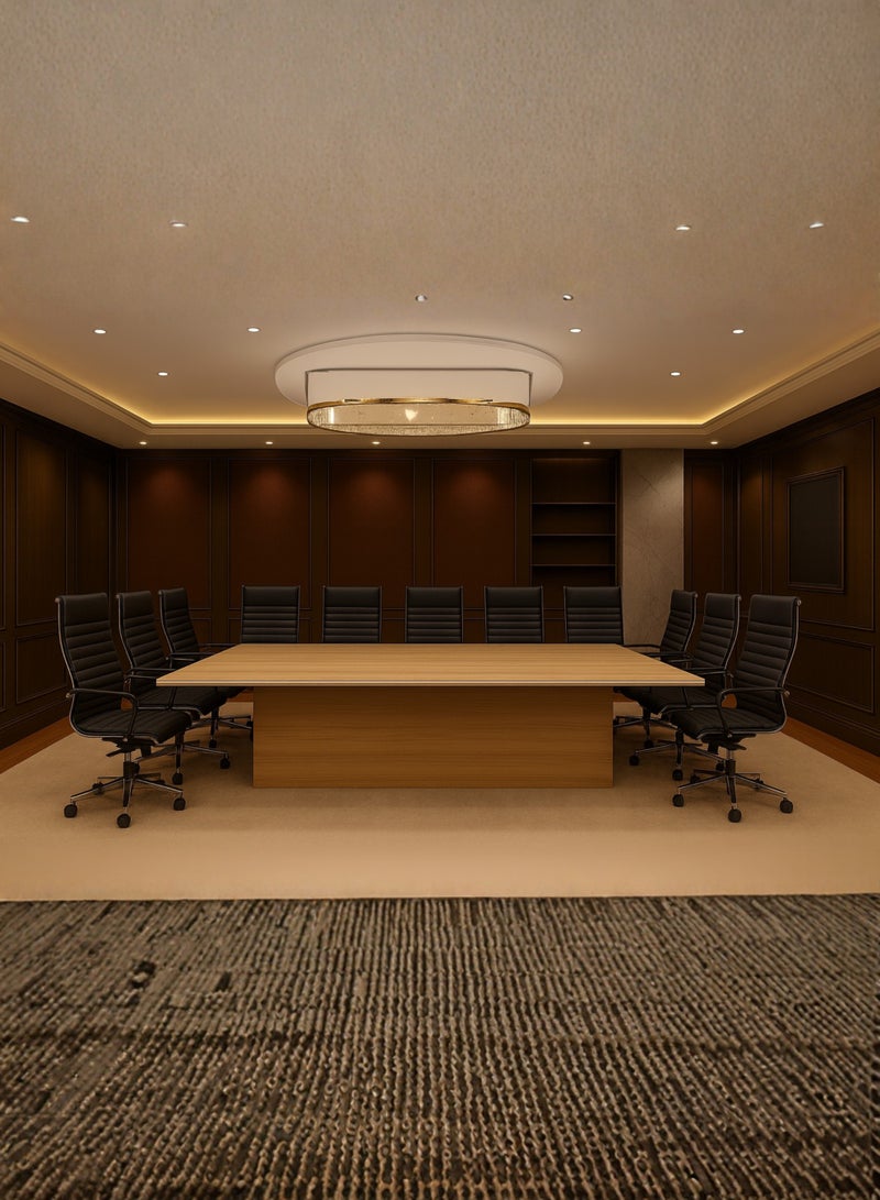 Karnak Executive Conference Meeting Table 480cm – Large 10-Seater Office Boardroom Table with MDF Wood Texture & Premium Finish (Chairs Not Included) - Image 3
