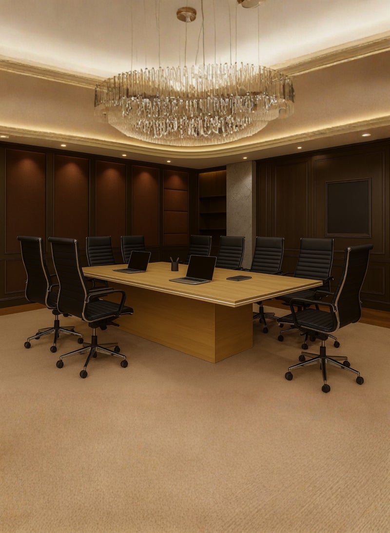 Karnak Executive Conference Meeting Table 480cm – Large 10-Seater Office Boardroom Table with MDF Wood Texture & Premium Finish (Chairs Not Included) - Image 4