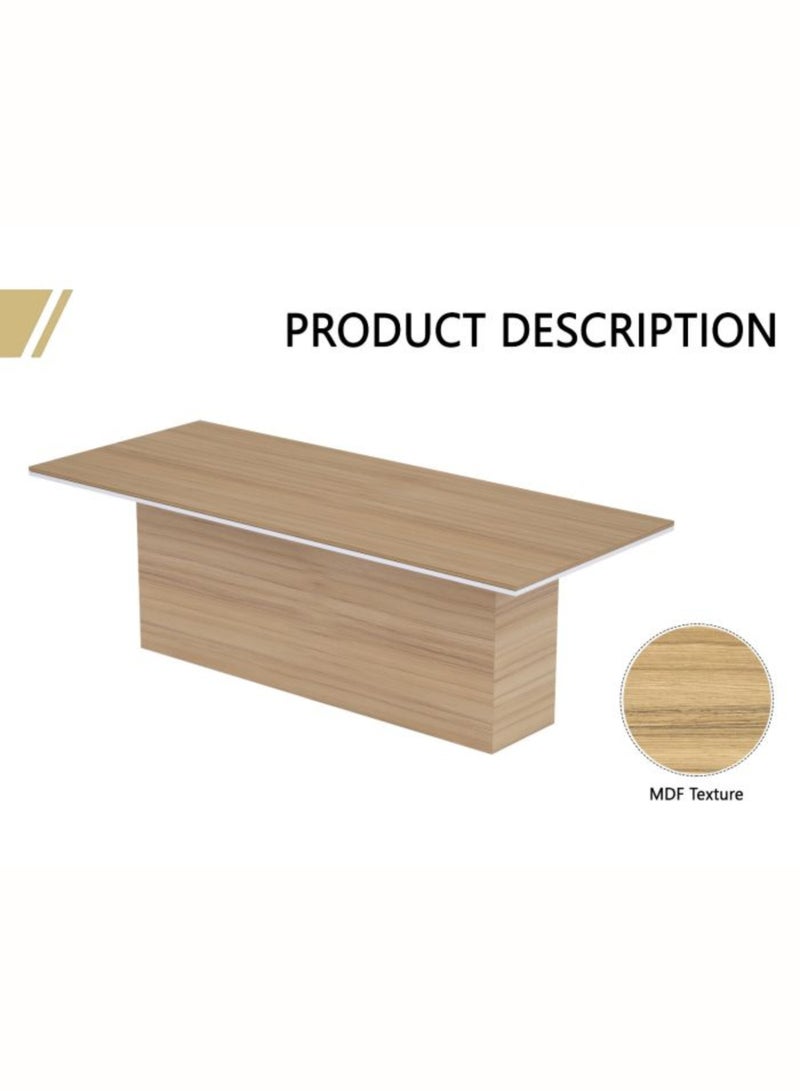 Karnak Executive Conference Meeting Table 480cm – Large 10-Seater Office Boardroom Table with MDF Wood Texture & Premium Finish (Chairs Not Included) - Image 5