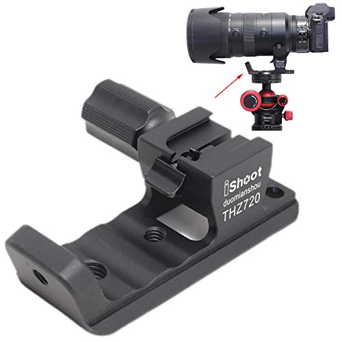 iShoot Lens Collar Replacement Foot Tripod Mount Ring Stand Compatible with Nikon Nikkor Z 70-200mm f/2.8 VR S, Z 100-400mm f/4.5-5.6 VR S, Z 400mm f/4.5 VR S, Arca Quick Release Plate Support Bracket - Image 1