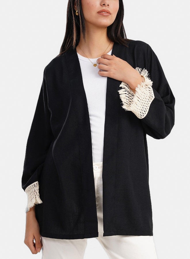 Clue Cardigan with Fringe Cuffs  - Image 3