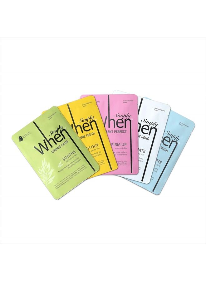 When Simply When Ultra-Soft Cotton Linter Facial Sheet Mask (Assorted) (5 PACK) - Image 3