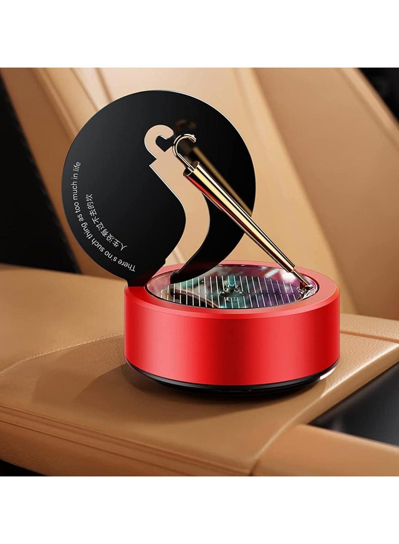 Solar Umbrella Air Freshener, Rotating Aromatherapy Diffuser, Golden Umbrella Car Ornament, Luxury Car Air Freshener - Image 1