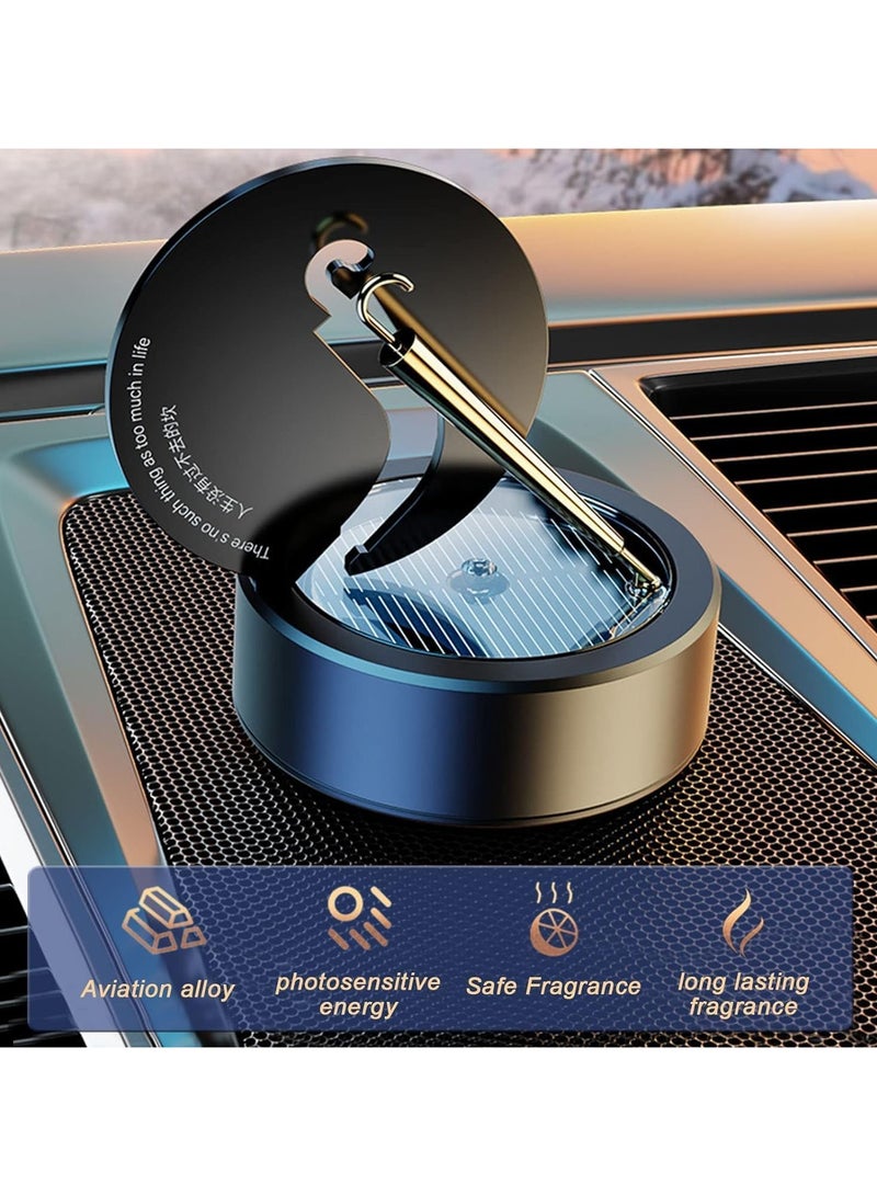 Solar Umbrella Air Freshener, Rotating Aromatherapy Diffuser, Golden Umbrella Car Ornament, Luxury Car Air Freshener - Image 4