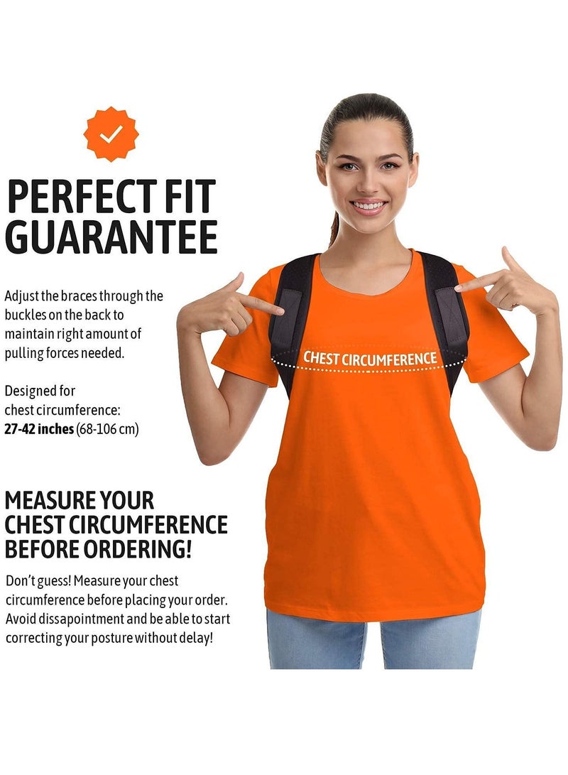 SYOSI Posture Corrector for Men and Women, Upper Back Brace for Clavicle Support, Adjustable Back Straightener and Providing Pain Relief from Neck, Back & Shoulder, (Universal) - Image 2