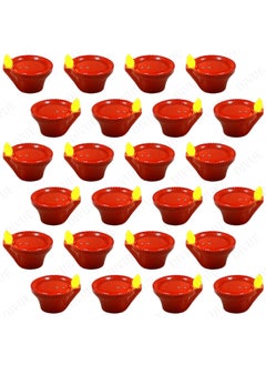VAIDUE VAIDUE Water Sensor Diya Lights Electric Flameless Smokeless 24 PCS Diya EcoFriendly Led Diyas Candle EDiya Warm Ambient Lights for Home Decor Diwali New Year Festival Decoration24 Red Diyas  - Image 1