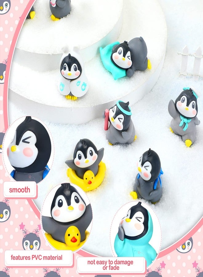 Macarrie 24 Pieces Mini Penguin Figurines Collection Playset - Birthday Cake Cupcake Topper, Cartoon Character Toys, Garden Party Decoration - Image 2