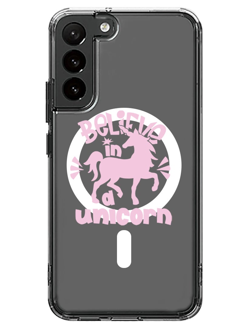 Theodor Magnetic Case for Samsung Galaxy S23 Plus 6.6-inch Compatible with MagSafe Wireless Charging, Shockproof Phone Bumper Cover Believe in unicorn copy - Image 1