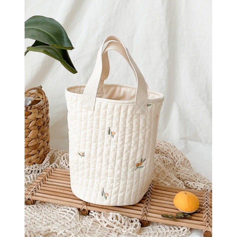 2023 Baby Stroller Storage Hanging Bag Bottle Diaper Bag Cloth Bag Portable Bucket Bag Cotton Storage Bag - Image 5