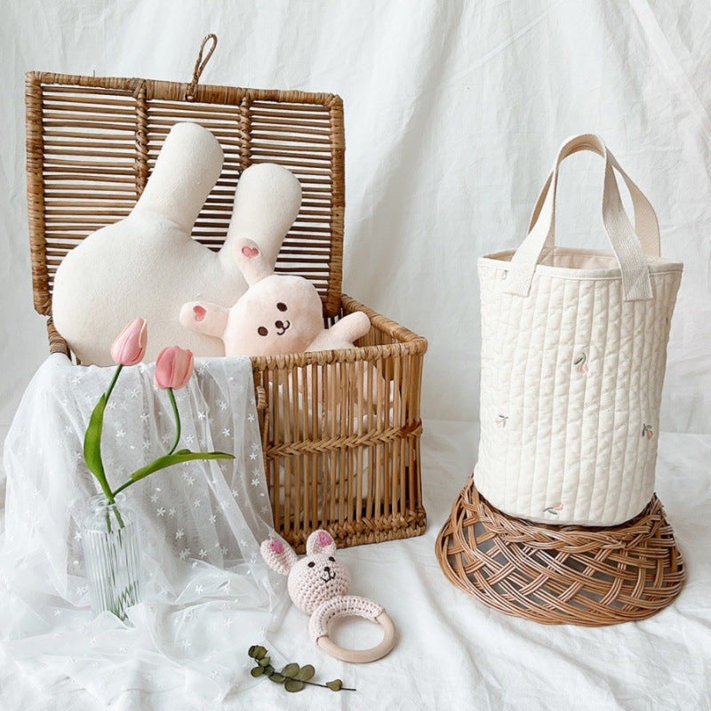2023 Baby Stroller Storage Hanging Bag Bottle Diaper Bag Cloth Bag Portable Bucket Bag Cotton Storage Bag - Image 1