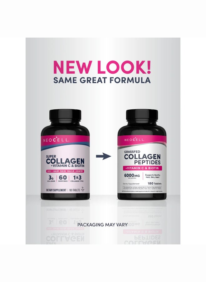 نيوسيل سوبر كولاجين سي بلس بيوتين، 180 قرص - Image 1