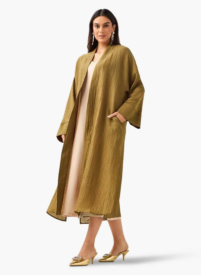 ايكونيك Iconic Relaxed Fit Longline Shrug with Pocket