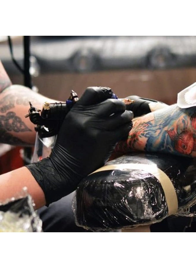 Premium Black Nitrile Disposable Gloves - 100 Pack - Extra Strong & Puncture Resistant - Latex-Free & Powder-Free - Professional-Grade Examination Gloves - Image 3