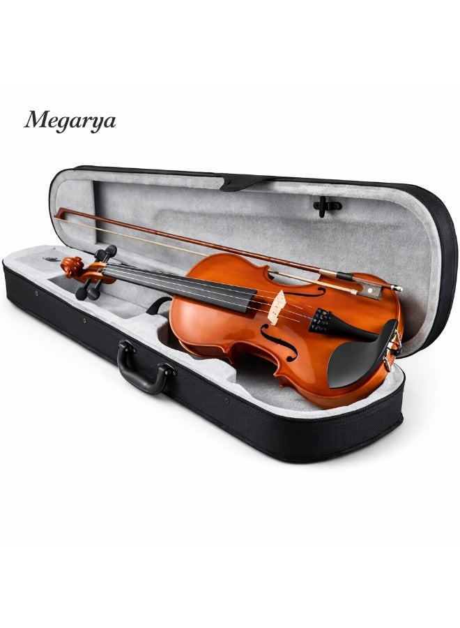 Handmade 4/4 Indian Maple Wood Violin – Complete Beginner Outfit with Bow, Rosin & Case