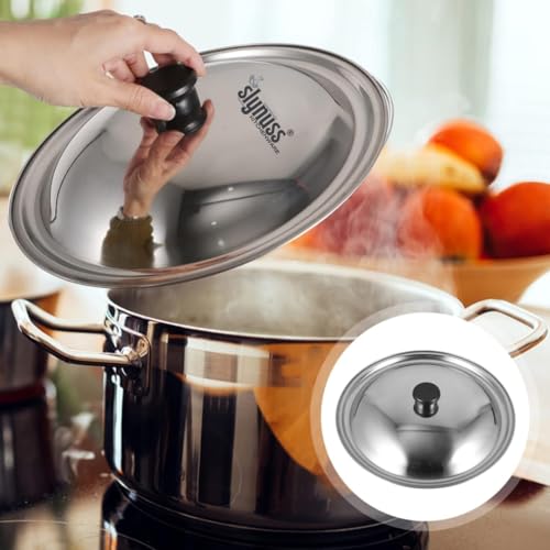 Slynuss® | Stainless Steel Lid for kadai/Lids for Bowls with Heat Resistant Knob | Diameter - 26.5cms | Size - 5 | Cover for Kitchen Utensils, Cooking Utensils, Kadhai, Pots and Pans for Kitchen - Image 1
