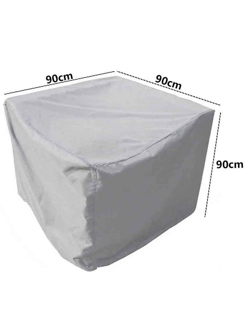 HomarKet Patio Furniture Covers, Outdoor Furniture Cover Waterproof, General Purpose, Outside Table and Chair Covers, Heavy Duty 210D 90x90x90cm, Grey  - Image 2