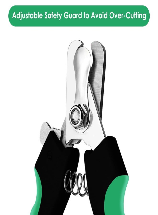 Candure Dog Nail Clippers Professional Pet Nail Clipper Suitable for Cats, Rabbits and Guinea Pigs - Safety Lock/Protective Guard to Avoid Over Cutting (Green, Medium to Small) - Image 3