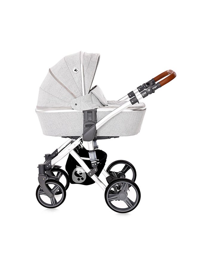 لوريلي عربة أطفال ريميني + حقيبة رمادية وسوداء منقط - Image 2