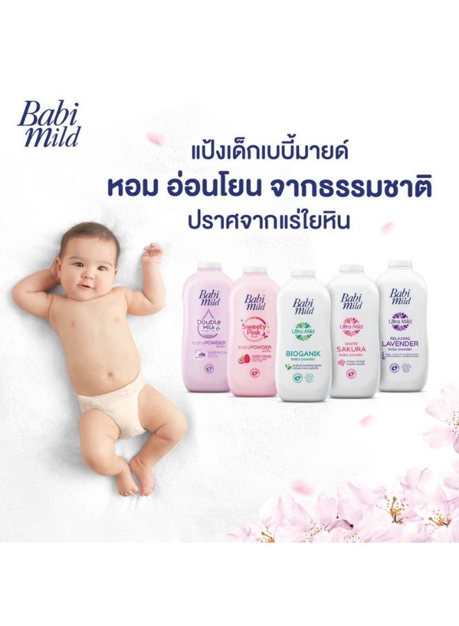 BABIMILD Organic Baby Body Powder with White Sakura Flower 160g - Image 2