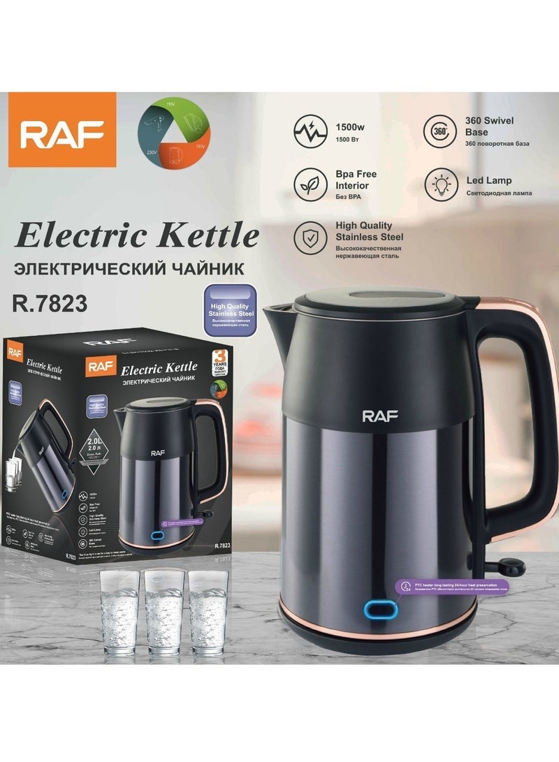 آر إيه أف غلاية منزلية من الفولاذ المقاوم للصدأ مع خاصية إيقاف التشغيل التلقائي سعة 1.8 لتر - Image 2