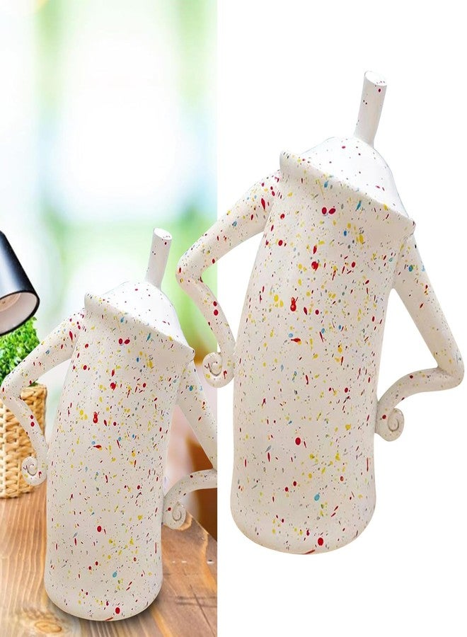 Sorandy Playful Coffee Bean Decorative Canister, Airtight Food Storage Jar for Rice, Sugar, Dry Goods (White, Small, 1L) - Image 5