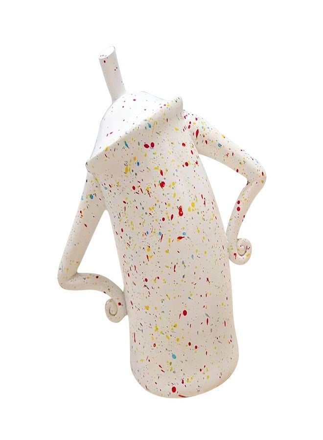 Sorandy Playful Coffee Bean Decorative Canister, Airtight Food Storage Jar for Rice, Sugar, Dry Goods (White, Small, 1L) - Image 1