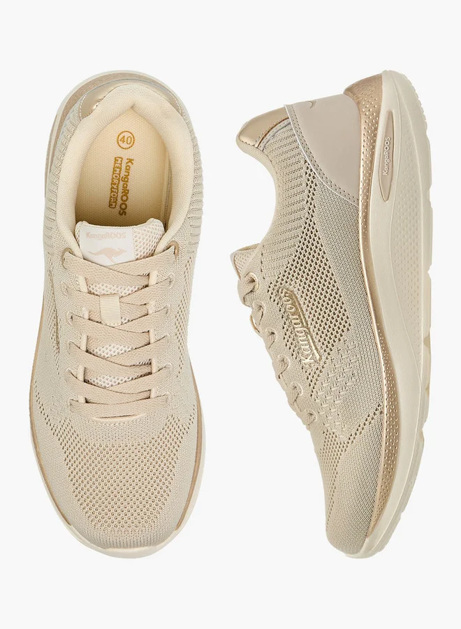 كانغاروس Women's Textured Lace-Up Sports Shoes