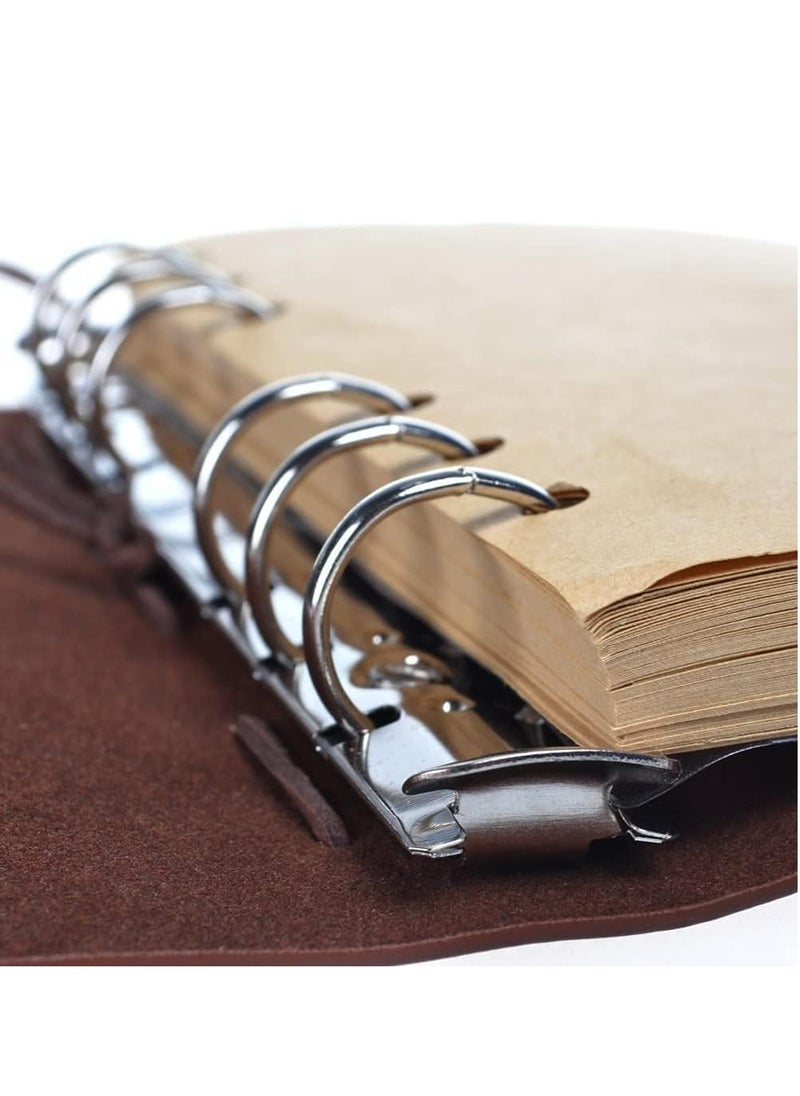 Oasisgalore Vintage Refillable Leather Notebook, Embossed Travel Journal, Spiral Bound Diary for Men & Women.  - Image 5