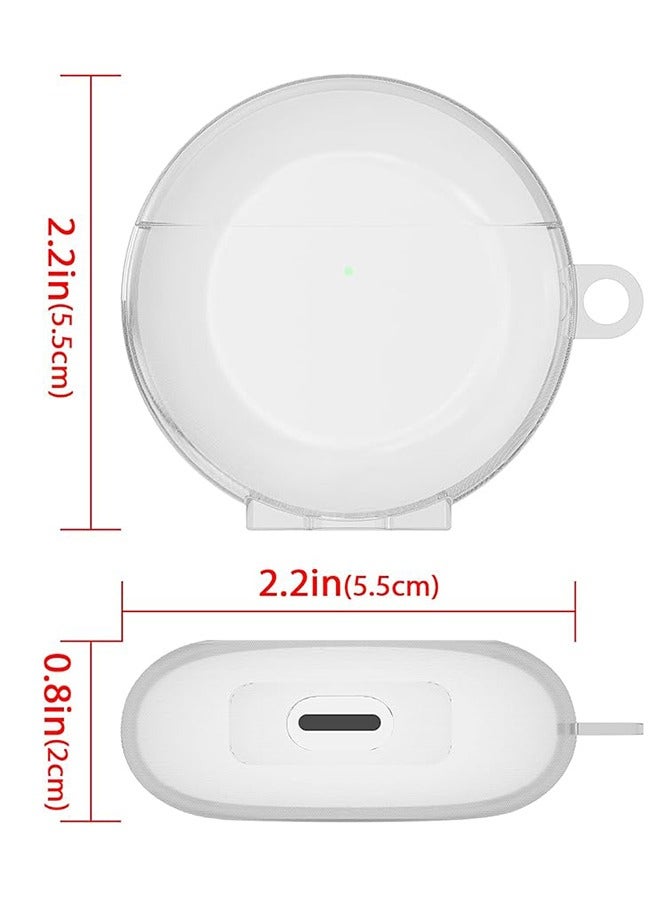 for Huawei FreeBuds 4e wireless headphone protective case, accessible charging port, visible front LED (transparent), headphone case with mountain buckle - Image 2