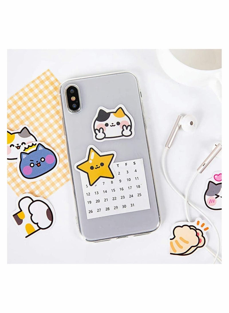 Y&D Cute Boxed Cartoon Cats DIY Decoration Adhesive Paper Shaped Stickers for Laptop Planners, Scrapbook, Cups, Album, Phone Case, Hand Account Sealing Stickers, 45Pcs (Colored Cats)  - Image 4