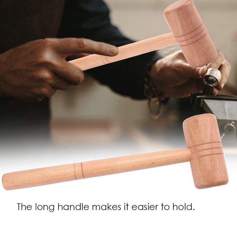 woobles Jewelry Hammer Wood Hammer DIY Hammer Tool Hand Wood Hammer Tool Hammer Jewelry Repair Making DIY Jeweler Tool for Gold Silver Platinum - Image 4