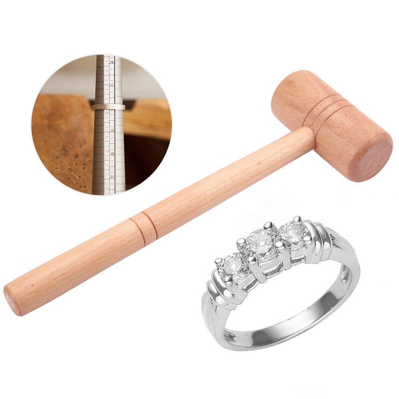 woobles Jewelry Hammer Wood Hammer DIY Hammer Tool Hand Wood Hammer Tool Hammer Jewelry Repair Making DIY Jeweler Tool for Gold Silver Platinum - Image 5