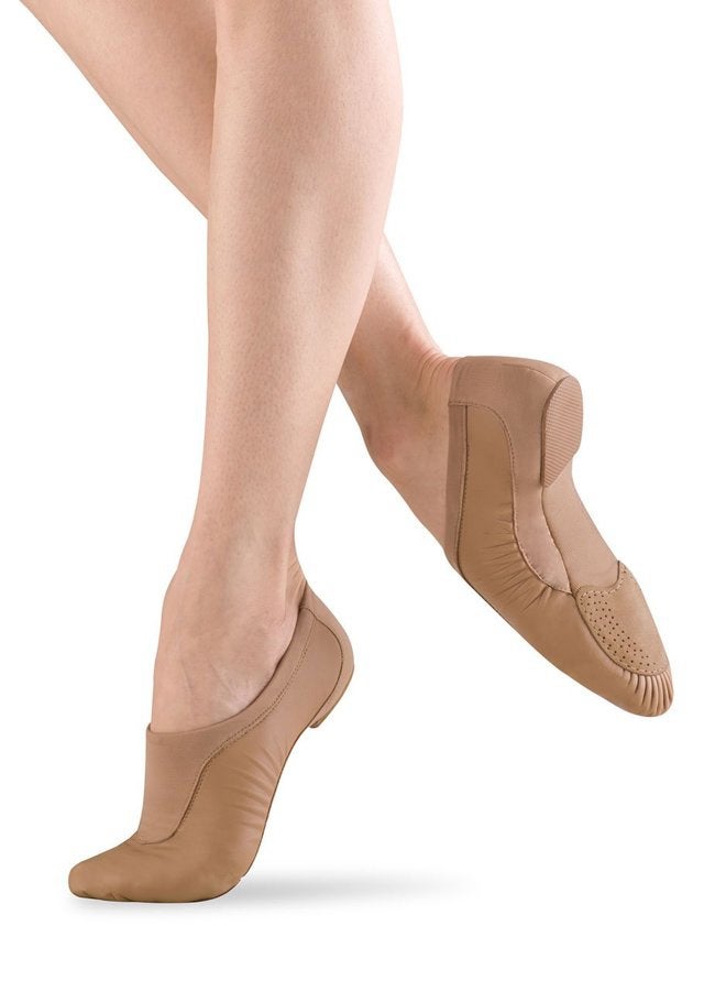 Bloch Dance Women's Pulse Leather and Neoprene Split Sole Jazz Shoe, Tan, 6 UK - Image 2