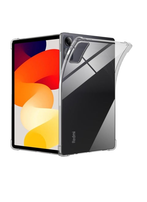 Transparent Case Compatible with Xiaomi Redmi Pad SE 11.0 inch Released 2023, Ultra Thin Silicone Air-Corners Shockproof Back Shell HD Transparent TPU Protective Cover - Clear