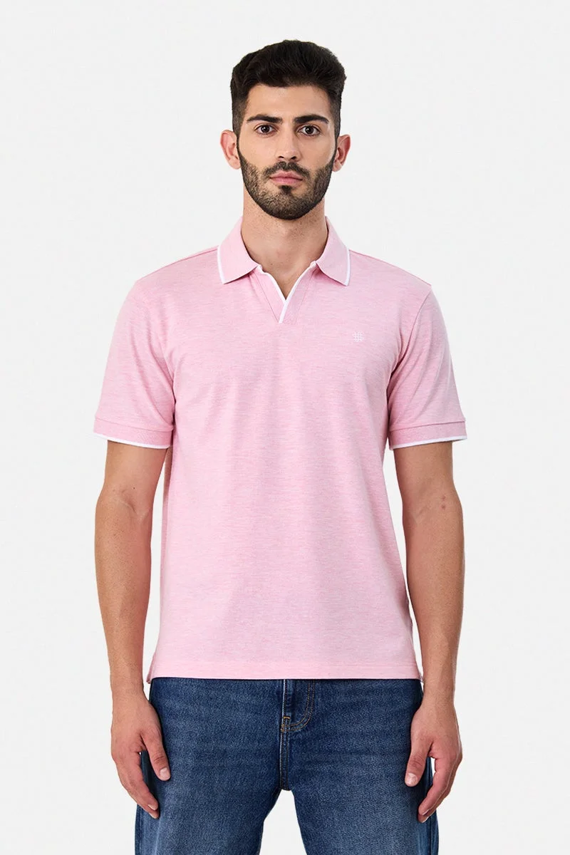 سنيتش تيشيرت بولو بيكيه بياقة متباينة