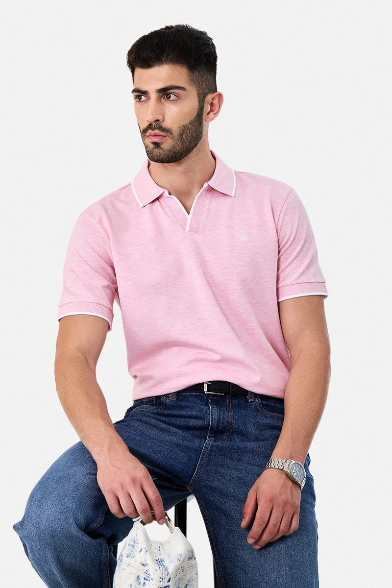 سنيتش تيشيرت بولو بيكيه بياقة متباينة