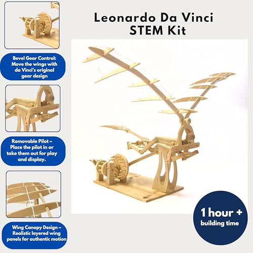 PATHFINDERS STEM Kit – Leonardo da Vinci Ornithopter | 3D Puzzle & Engineering Toy for Kids Ages 9+ | Educational Science & Learning Resource | Fun Gift Idea for Girls - Image 3