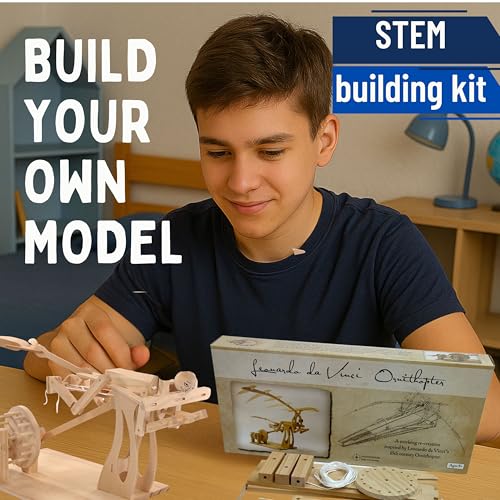 PATHFINDERS STEM Kit – Leonardo da Vinci Ornithopter | 3D Puzzle & Engineering Toy for Kids Ages 9+ | Educational Science & Learning Resource | Fun Gift Idea for Girls - Image 4